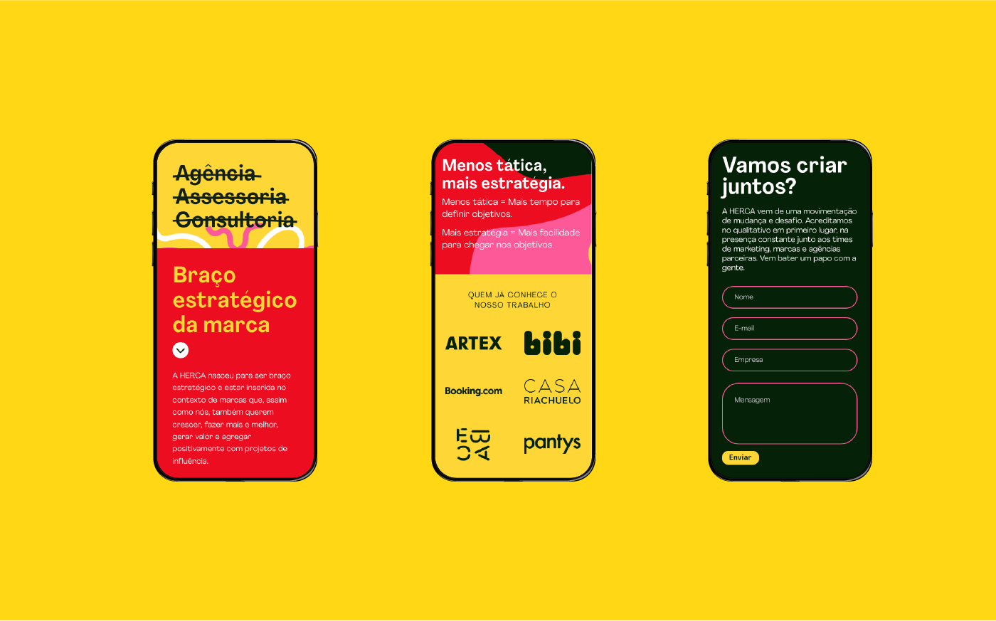 Site Herca Agency - Telas Mobile