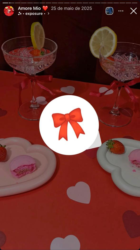 Arte para a campanha Amore Mio nas redes sociais da Candela Luna